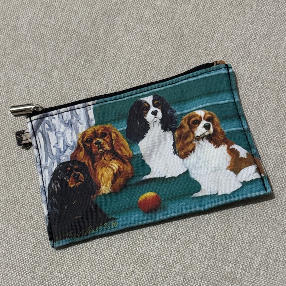 Mini Zipper Pouch with Dog Print